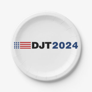 Assiettes En Carton Trump 2024 DJT