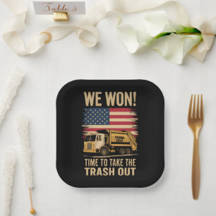 Assiettes En Carton Trump 2024 Nous avons gagné Victoire Victoires Inv