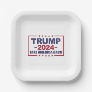 Assiettes En Carton Trump 2024 : Reprendre l'Amérique