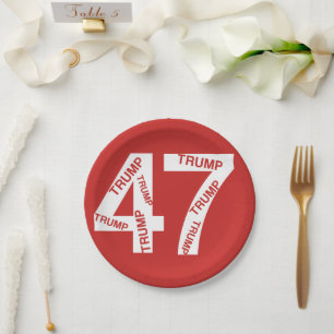 Assiettes En Carton TRUMP 47ème Président de la Plaque Papier des Etat