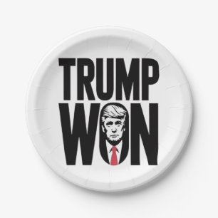 Assiettes En Carton Trump a gagné Trump Vance Élection Président Disco