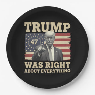 Assiettes En Carton Trump avait raison sur tout USA Amérique