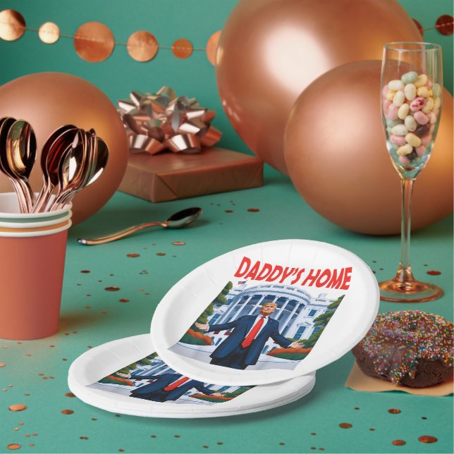 Assiettes En Carton Trump Daddys à la maison (Multi)