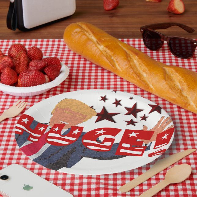 Assiettes En Carton Trump GRAND Parti de la fête (Pique-nique)