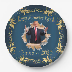Assiettes En Carton Trump Souvenir Breakdown Plaques de papier commémo
