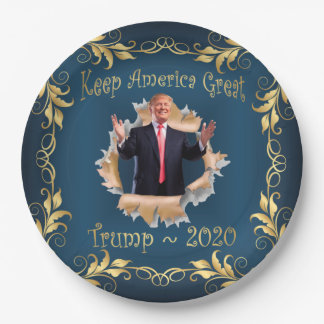Assiettes En Carton Trump Souvenir Breakdown Plaques de papier commémo