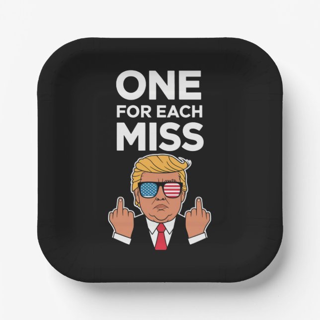Assiettes En Carton Trump Un Pour Chaque Miss (Recto)