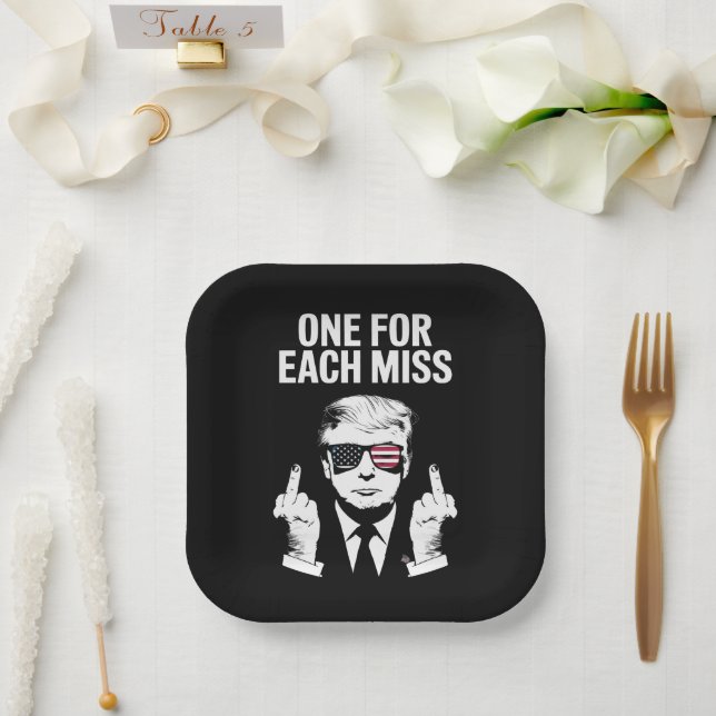 Assiettes En Carton Trump Un Pour Chaque Miss (Mariage)