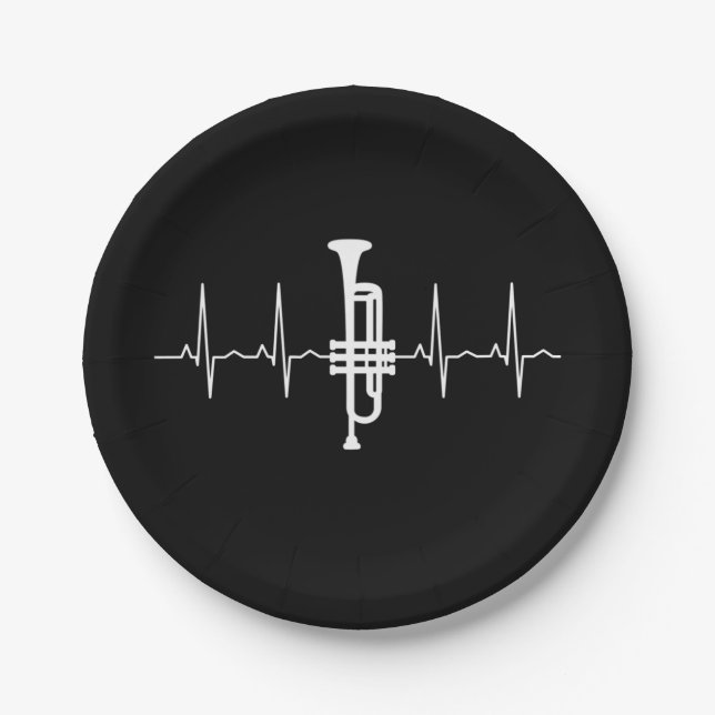 Assiettes En Carton Trumpet - Trumpet Hearbeat cadeau (Devant)