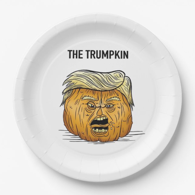 Assiettes En Carton Trumpkin Classic & Basic Design (Devant)