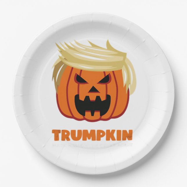 Assiettes En Carton Trumpkin Classic Design (Devant)