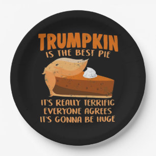 Assiettes En Carton Trumpkin Pie Drôle Design - Thanksgiving Party Hol