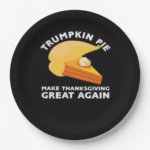 Assiettes En Carton Trumpkin Pie Rendre Thanksgiving Grand à nouveau,