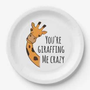 Assiettes En Carton Tu me girafes fou