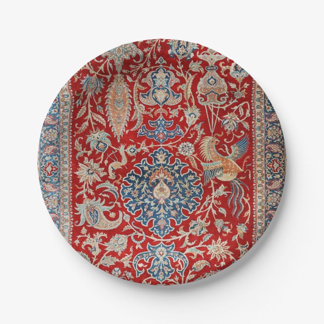 Assiettes En Carton Turquie Hereke Royal Red Blue Blues  (Devant)