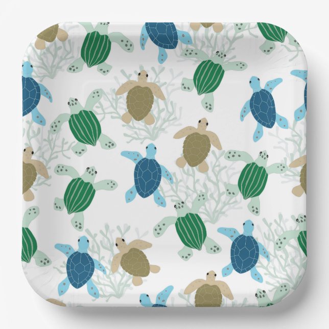 Assiettes En Carton Turtle  (Recto)
