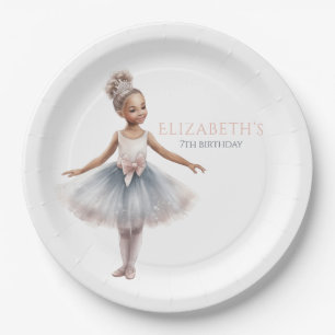 Assiettes En Carton Tutu Cute Elegant Ballerina Aquarelle Anniversaire