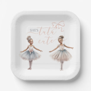 Assiettes En Carton Tutu Cute Elegant Ballerina Aquarelle Anniversaire