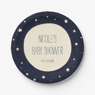Assiettes En Carton Twinkle Little Star Starry Sky Baby shower