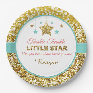 Assiettes En Carton Twinkle Twinkle petites plaques de baby shower éto