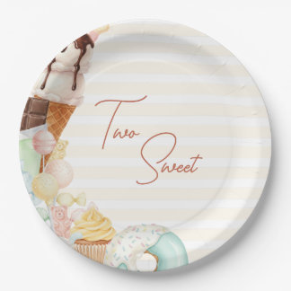 Assiettes En Carton Two Sweet 2nd Birthday Candy Party Plates