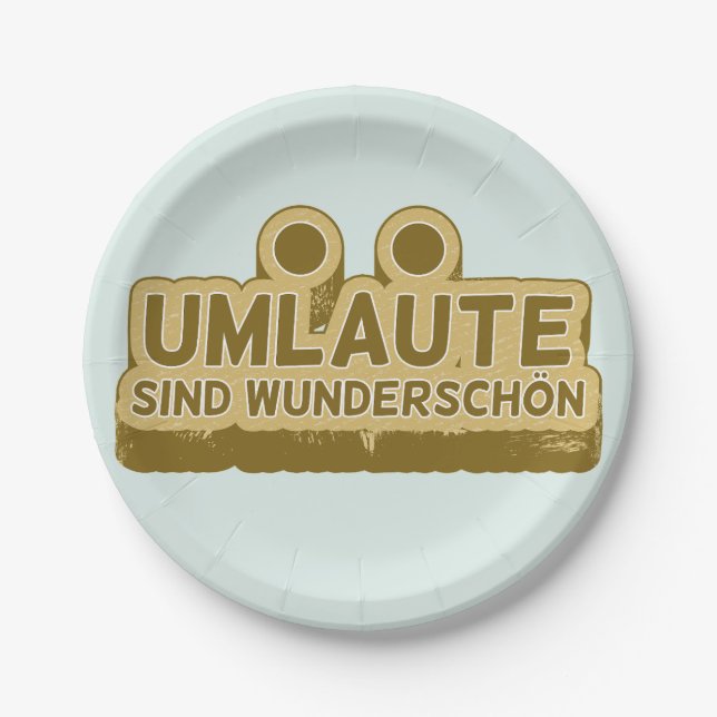 Assiettes En Carton UMLAUT apprentissage allemand (Devant)