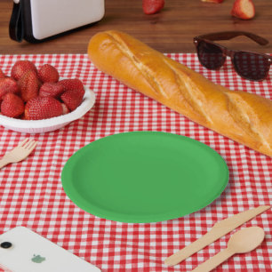 Assiettes En Carton un arrière - plan vert avec une bordure blanche