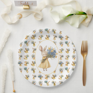 Assiettes En Carton Un Baby shower animal un peu Fleur sauvage