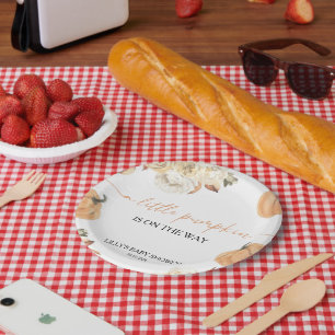 Assiettes En Carton Un Baby shower Automne Un Peu Citrouille