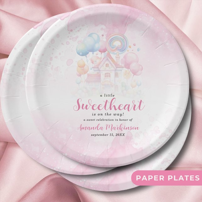 Assiettes En Carton Un Baby shower-bonbons un peu amoureux (Créateur téléchargé)