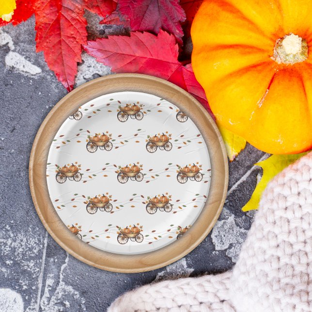 Assiettes En Carton Un Baby shower D'Automne Un Peu Citrouille Neutre  (Créateur téléchargé)