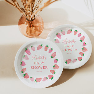 Assiettes En Carton Un Baby shower de fraises doux au Berry