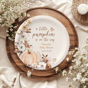 Assiettes En Carton Un Baby shower Floral Un Peu Citrouille