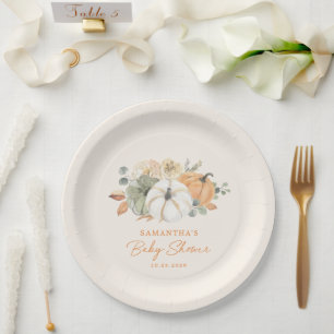Assiettes En Carton Un Baby shower Rustique Floral Boho Un Peu Citroui