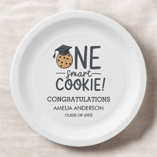 Assiettes En Carton Un cookie intelligent Classe de Graduation de