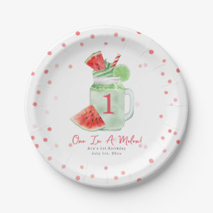Assiettes En Carton Un dans Melon fête d'anniversaire Watermelon Smoot