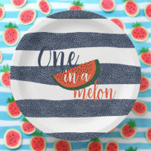 Un dans un Melon 1er anniversaire bébé garçon Bleu