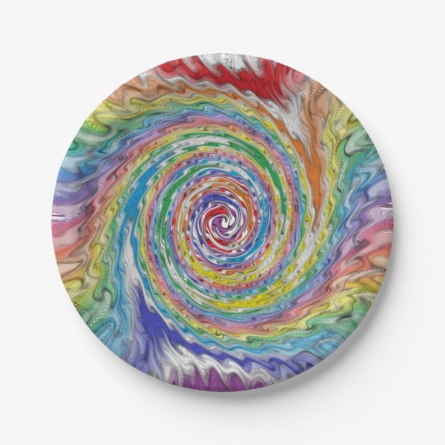 Assiettes En Carton Un éclat coloré (Devant)