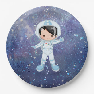 Assiettes En Carton Un garçon astronaute Espace extra-atmosphérique