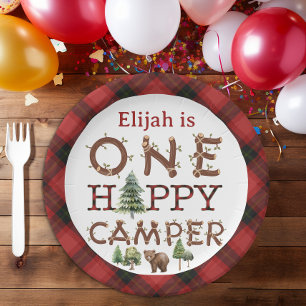 Assiettes En Carton Un joyeux Camper 1er anniversaire