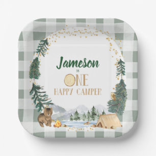 Assiettes En Carton Un Joyeux Camper Plaques de fête d'anniversaire