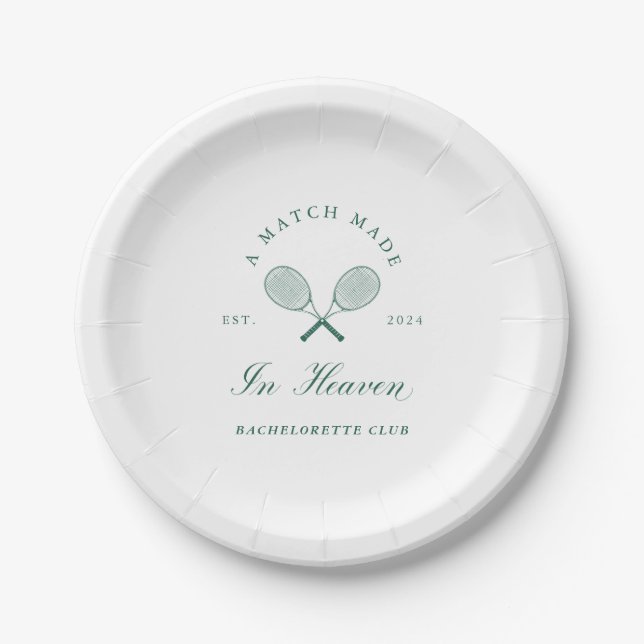 Assiettes En Carton Un match fait dans la Bachelorette du Ciel (Devant)