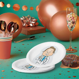 Assiettes En Carton Un médecin souriant qui donne des pouces avec du s