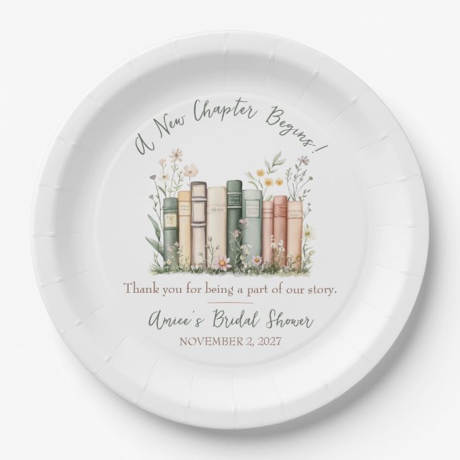 Assiettes En Carton Un nouveau chapitre commence ! Cadeau de babilleus (Devant)