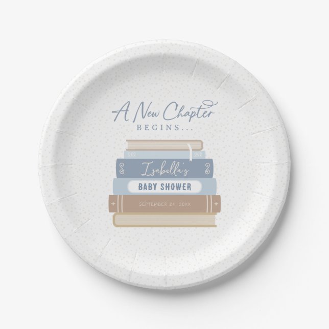 Assiettes En Carton Un nouveau chapitre commence le Baby shower Storyb (Devant)