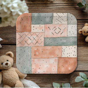 Assiettes En Carton Un nouveau chapitre commence le Baby shower Storyb