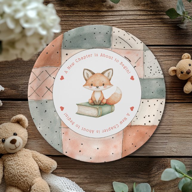 Assiettes En Carton Un nouveau chapitre commence le Baby shower Storyb (Créateur téléchargé)