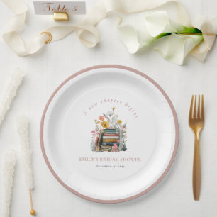 Assiettes En Carton Un nouveau chapitre commence Livres floraux Baby s