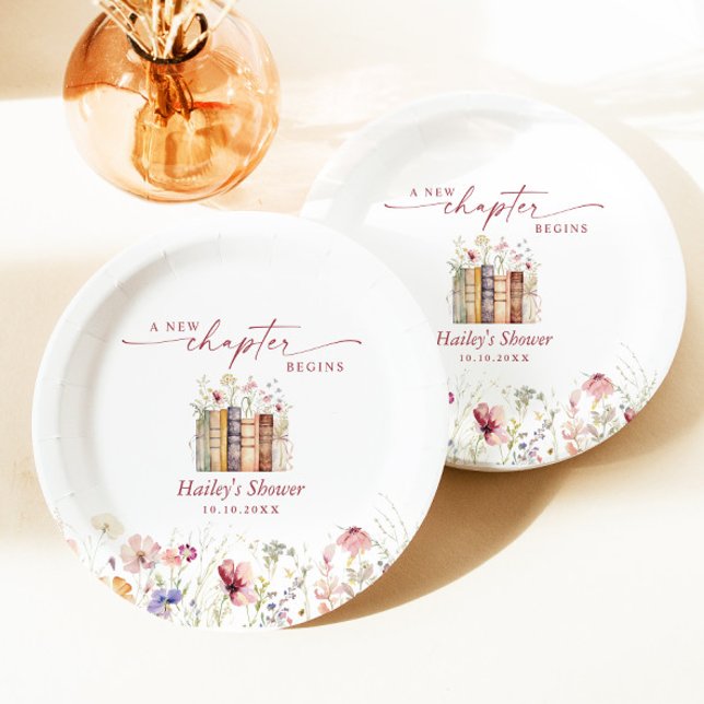 Assiettes En Carton Un Nouveau Chapitre Commence, Réserver La Fête des (Créateur téléchargé)