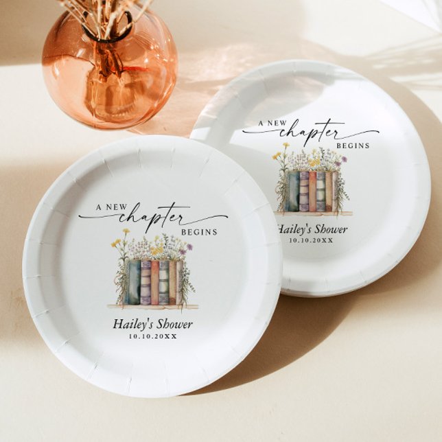 Assiettes En Carton Un Nouveau Chapitre Commence, Réserver La Fête des (Créateur téléchargé)